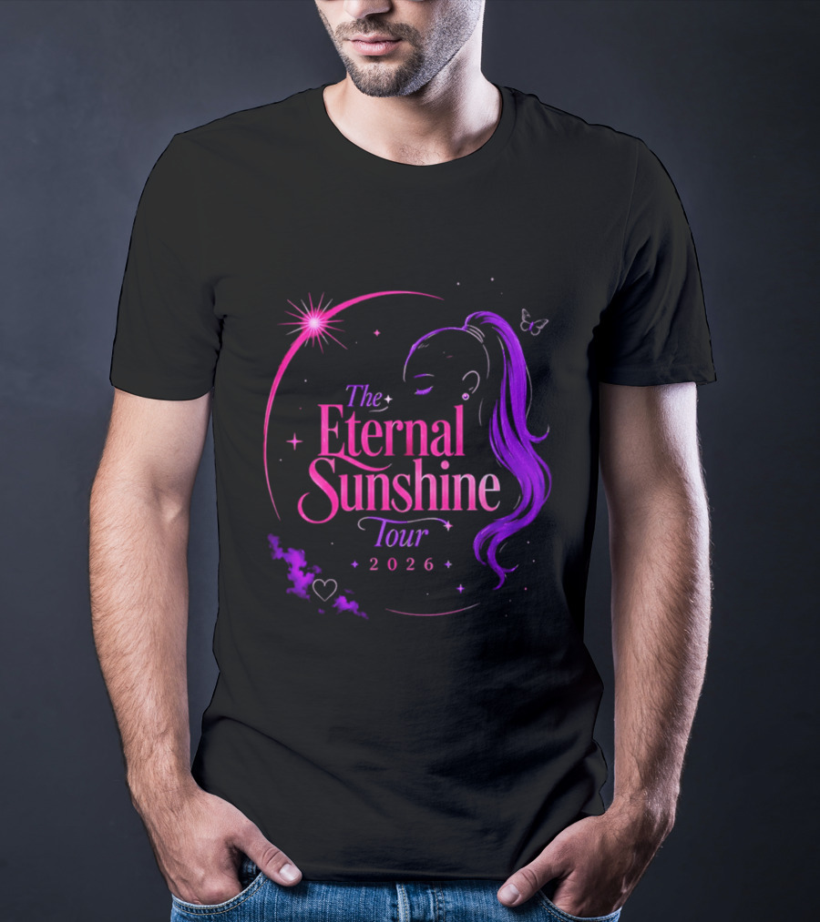 The Eternal Sunshine Tour 2026 Ariana Grande Purple Neon T-Shirt