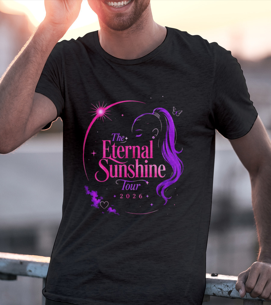 The Eternal Sunshine Tour 2026 Ariana Grande Purple Neon T-Shirt