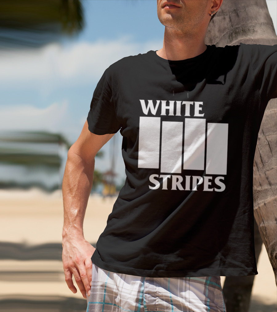 The White Stripes Band Name With Iconic Bar T-Shirt