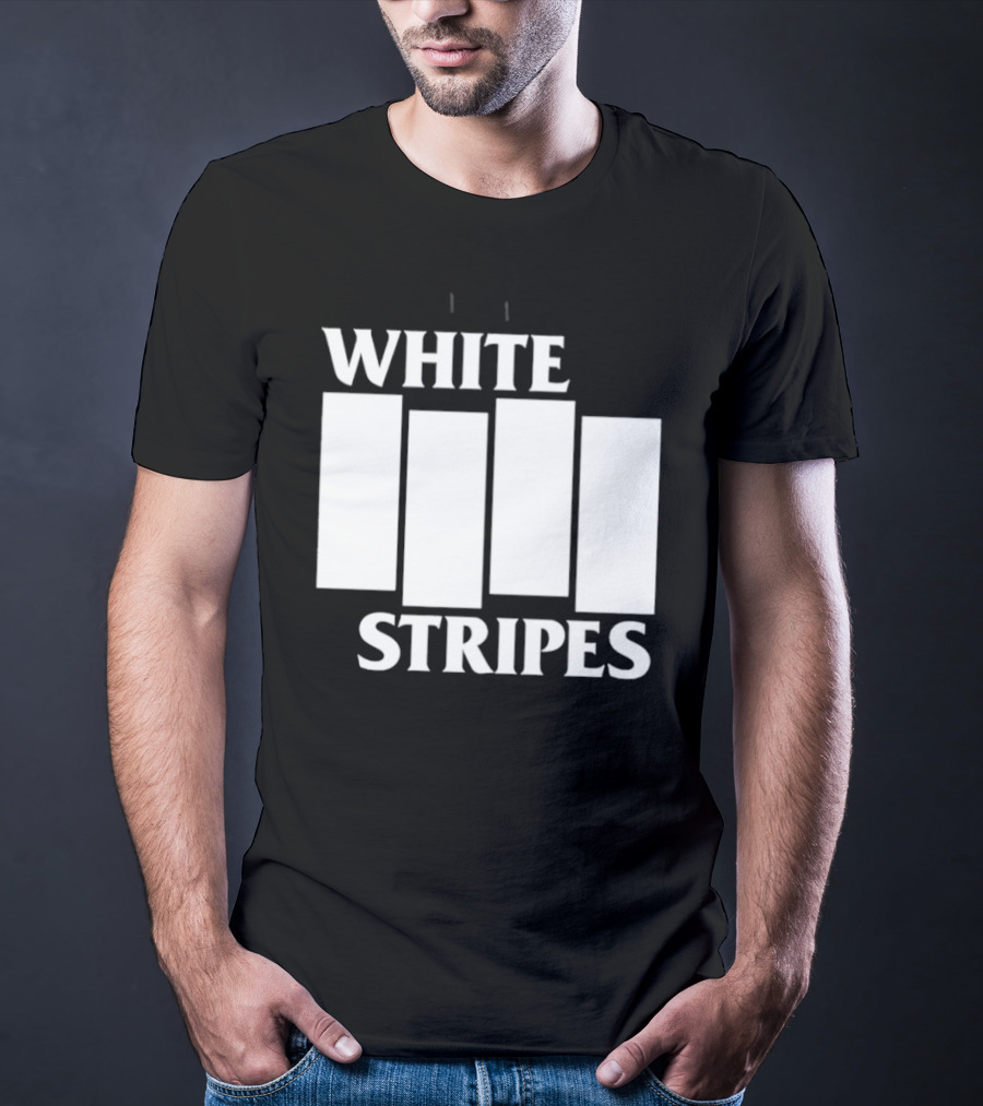 The White Stripes Band Name With Iconic Bar T-Shirt