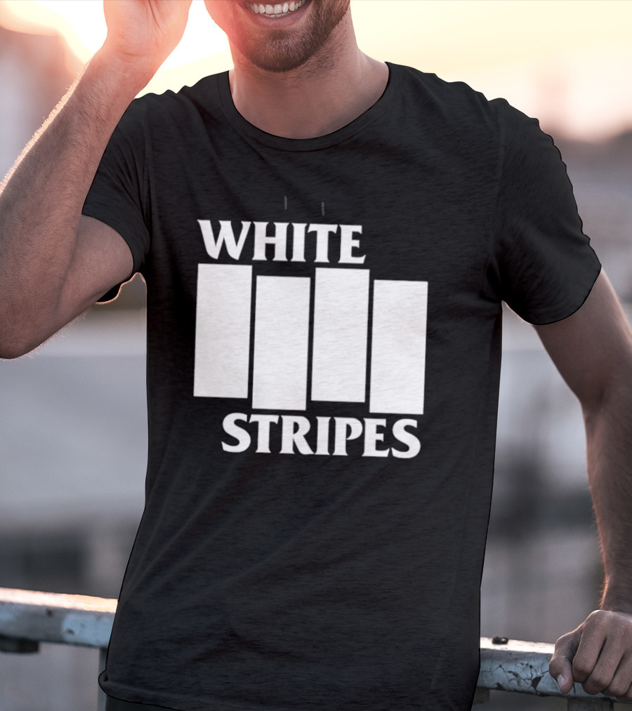 The White Stripes Band Name With Iconic Bar T-Shirt