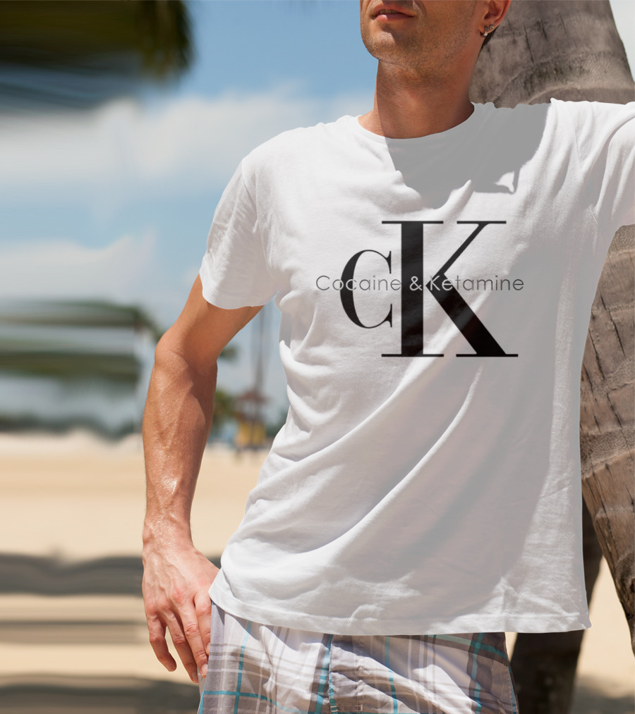 Cocaine & Ketamine CK Bold Black T-Shirt