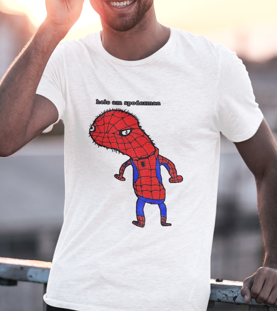 Helo Am Spoderman Spiderman Marvel Superhero Meme 2026 Comic Book T-Shirt