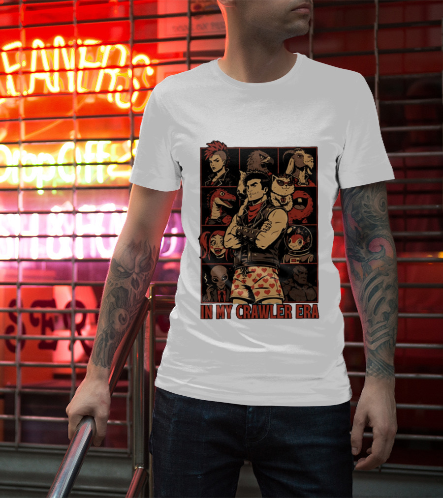 In My Crawler Era Retro Punk Characters And Animals T-Shirt