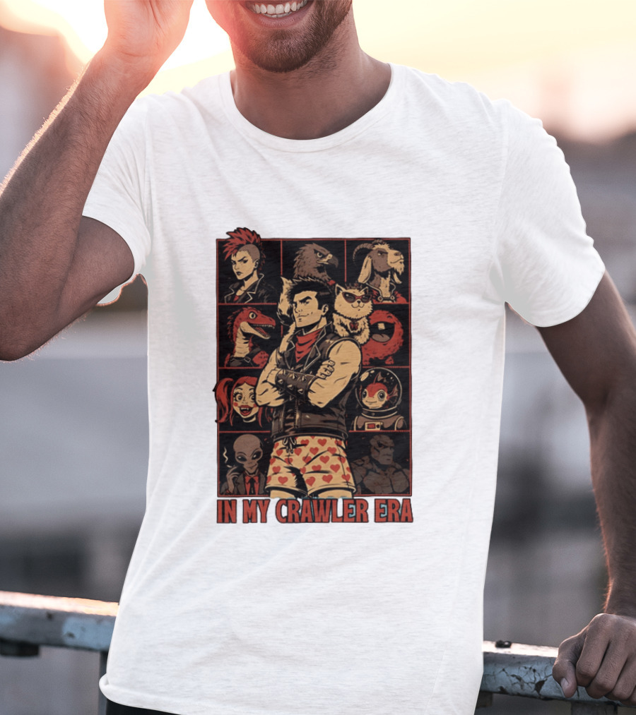 In My Crawler Era Retro Punk Characters And Animals T-Shirt