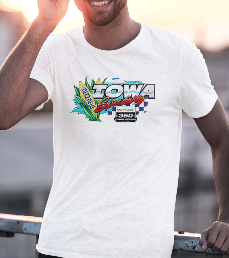 Iowa Speedway 2026 Iowa Corn 350 Powered By Ethanol Racing Event Corn Motif T-Shirt