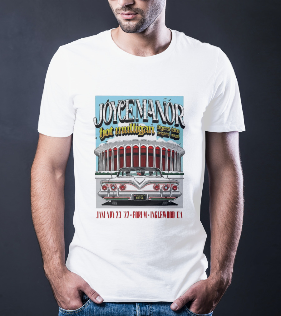 Joyce Manor Hot Mulligan Tigers Jaw Origami Angel Inglewood CA Jan 23 2027 Concert Event T-Shirt