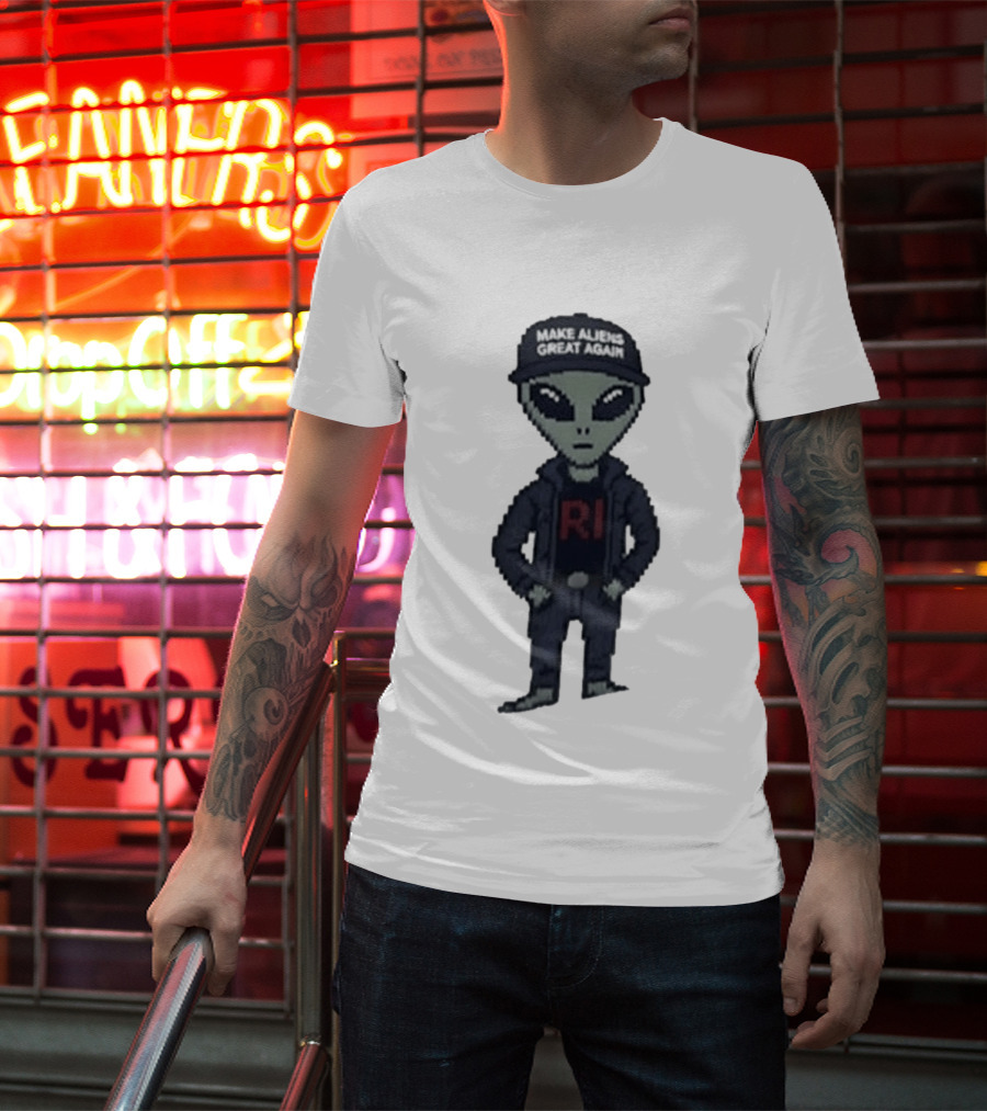 Make Aliens Great Again RI Pixel T-Shirt