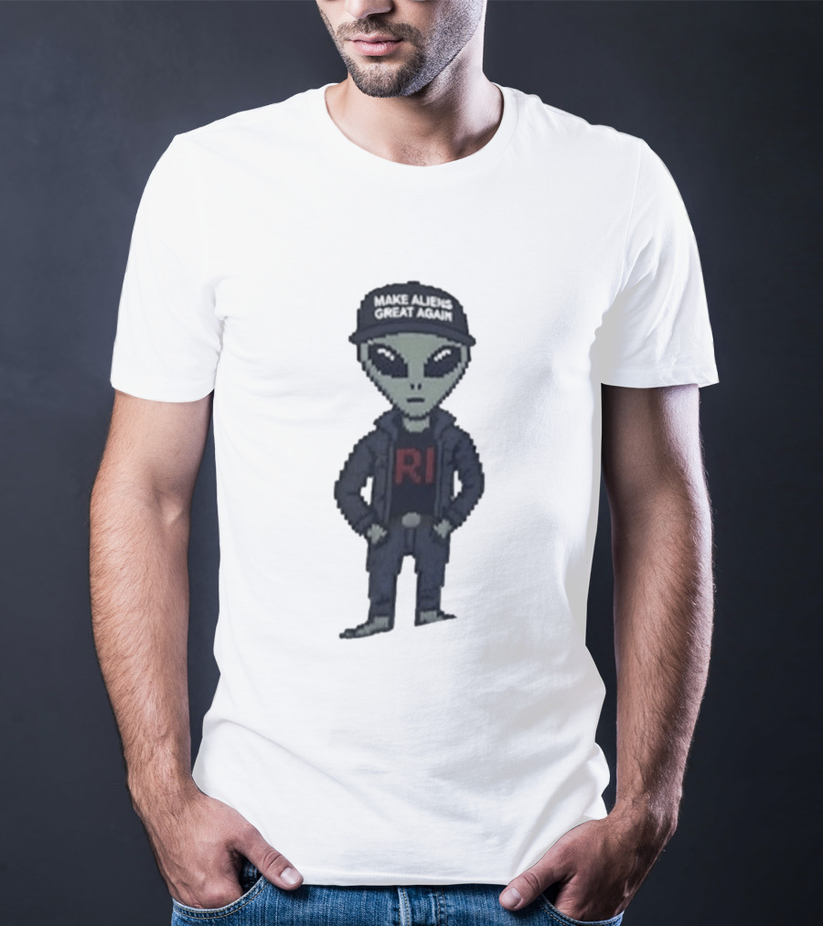 Make Aliens Great Again RI Pixel T-Shirt
