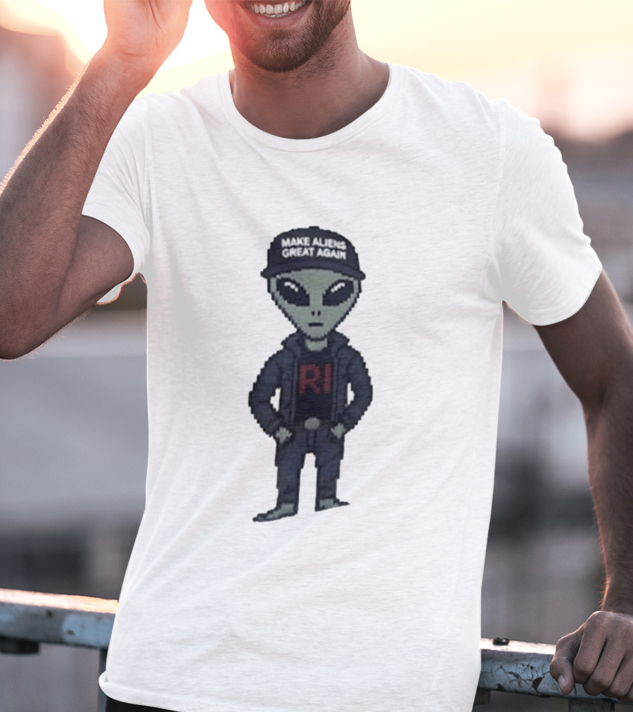 Make Aliens Great Again RI Pixel T-Shirt