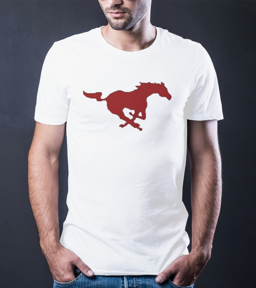 Mustang Red Galloping Horse T-Shirt