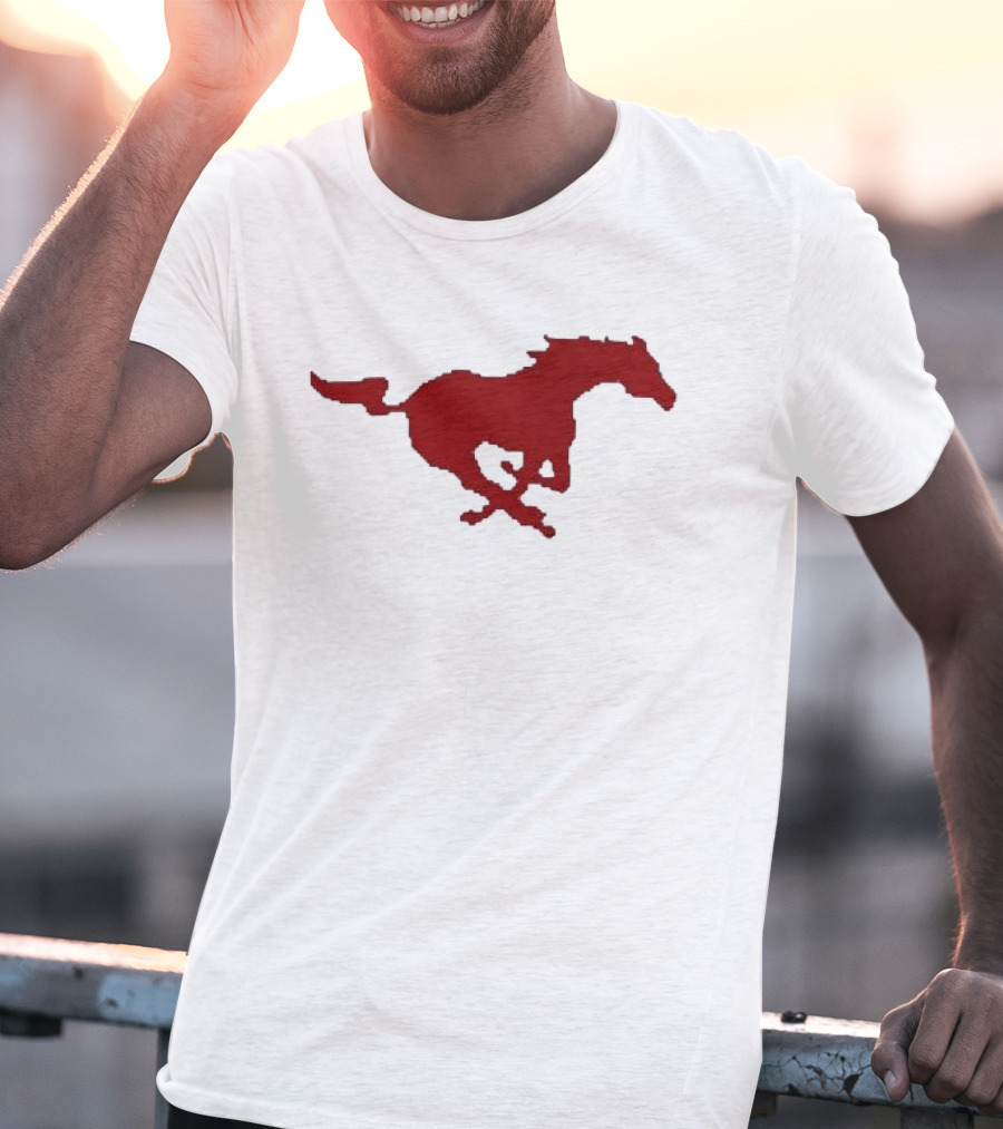 Mustang Red Galloping Horse T-Shirt