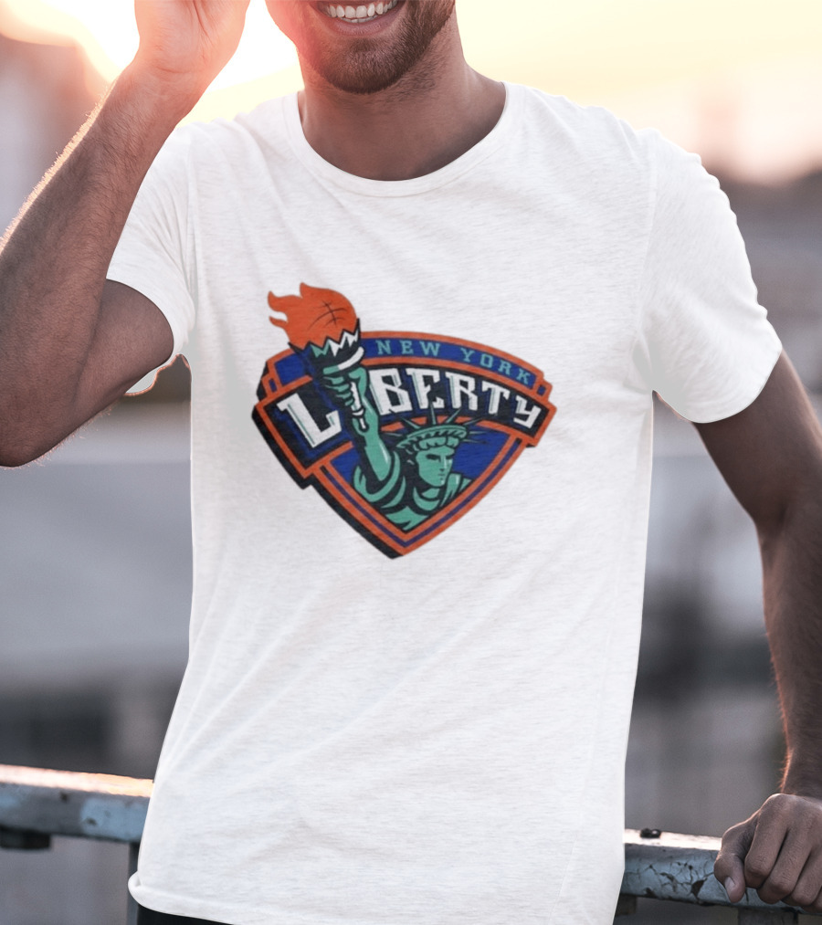 New York Liberty Leonie Fiebich Barclays Center Basketball Team T-Shirt