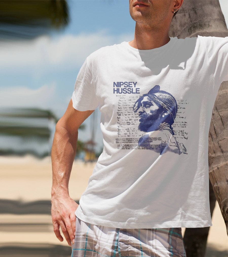 Nipsey Hussle Prolific Edition Blue Typography Profile T-Shirt