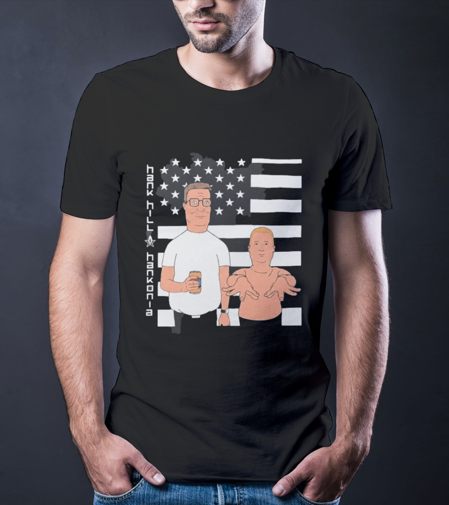 Hank Hill Hankonia American Flag Stars Stripes Characters T-Shirt