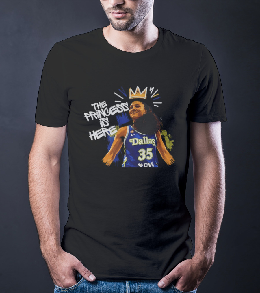 Azzi Fudd Dallas Wings The Princess Is Here Basketball Player 35 T-Shirt