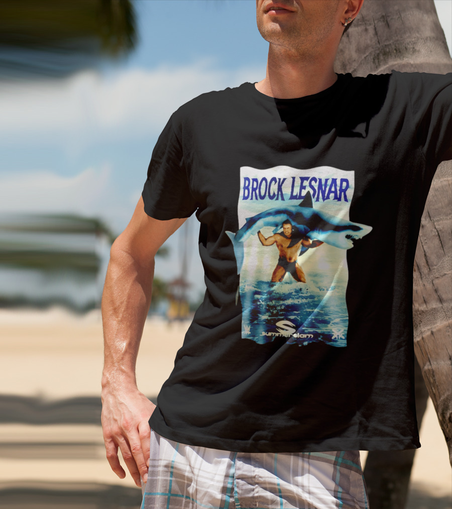 Brock Lesnar SummerSlam 2003 Shark WWE Wrestling Event T-Shirt