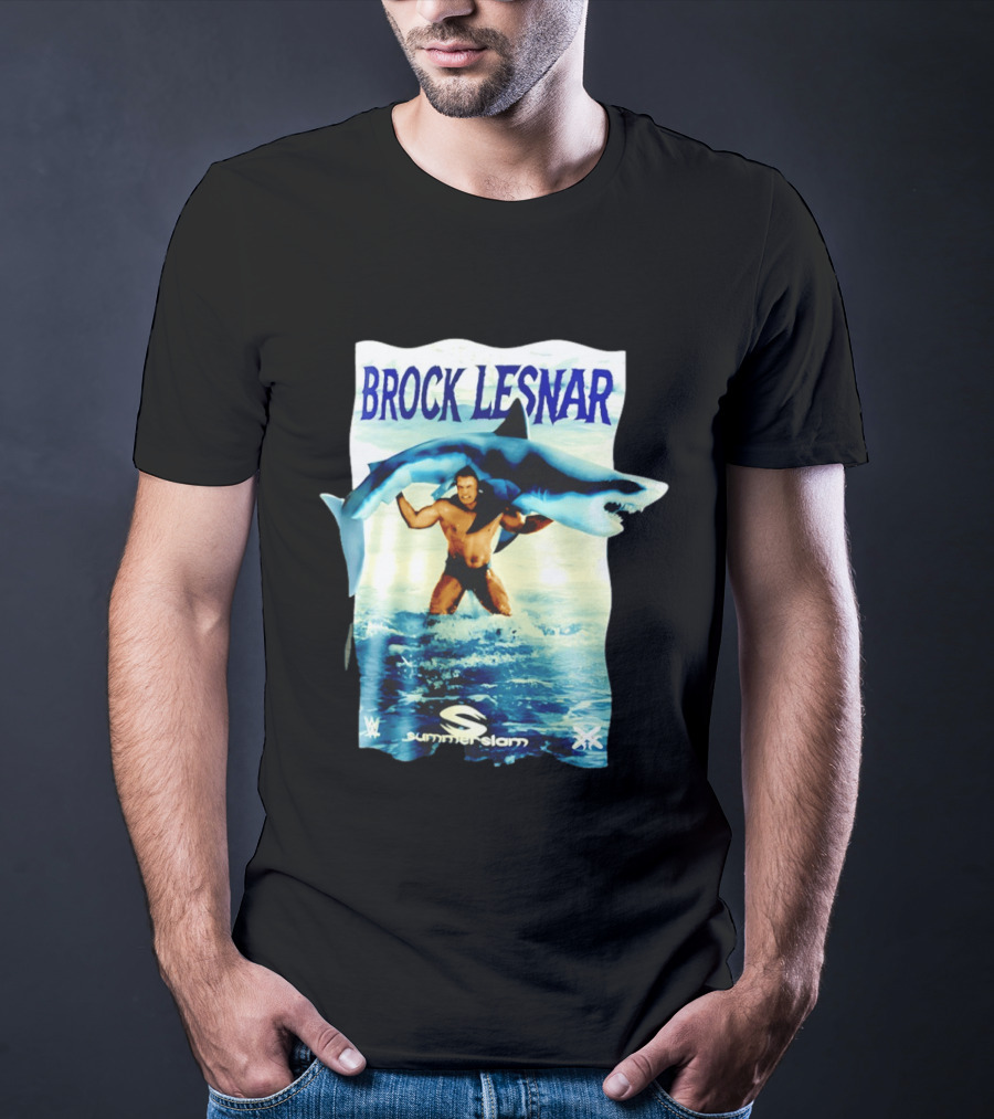 Brock Lesnar SummerSlam 2003 Shark WWE Wrestling Event T-Shirt