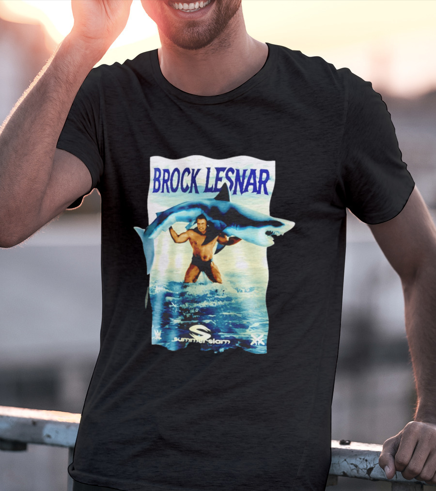 Brock Lesnar SummerSlam 2003 Shark WWE Wrestling Event T-Shirt