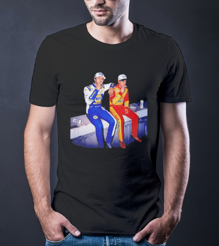 Chase Elliott Joey Logano Smoking NAPA Shell Pennzoil Hendrick Carscom T-Shirt