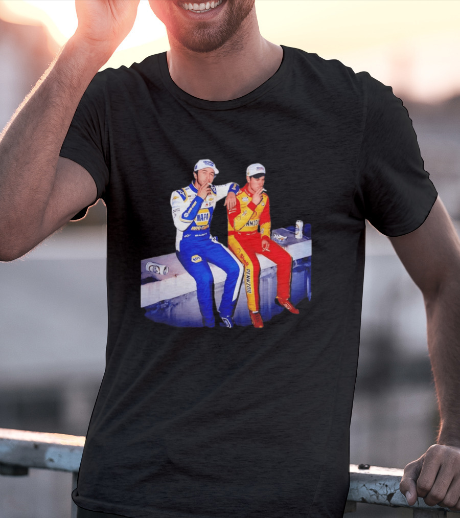 Chase Elliott Joey Logano Smoking NAPA Shell Pennzoil Hendrick Carscom T-Shirt