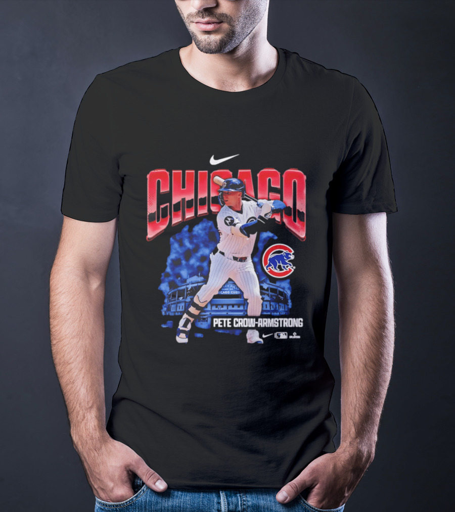 Chicago Cubs Pete Crow Armstrong Nike Wrigley Field Player Action T-Shirt