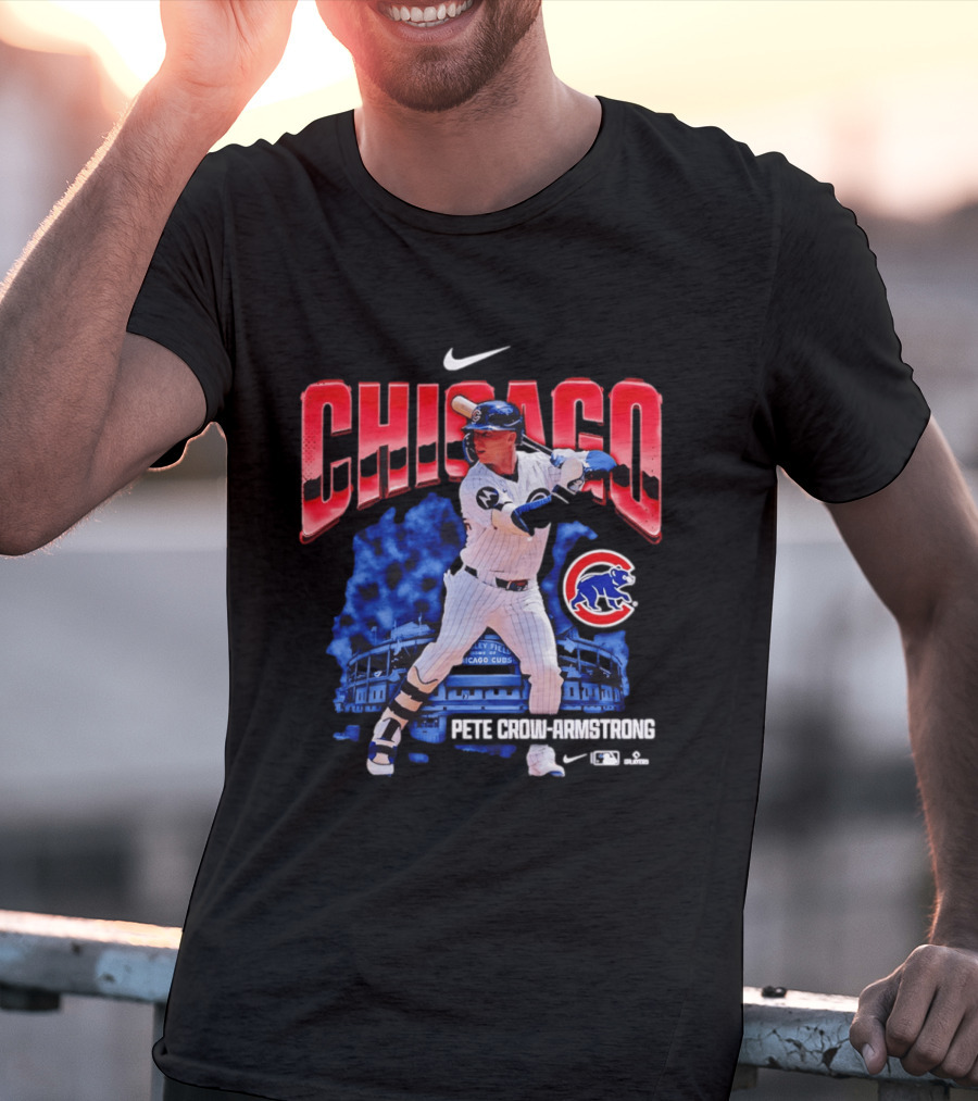 Chicago Cubs Pete Crow Armstrong Nike Wrigley Field Player Action T-Shirt