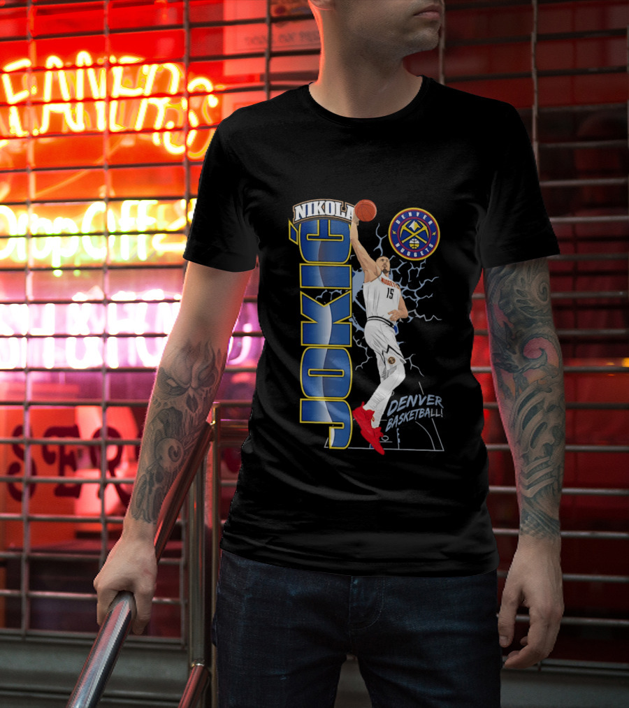 Denver Nuggets Nikola Jokić Basketball Dunk T-Shirt