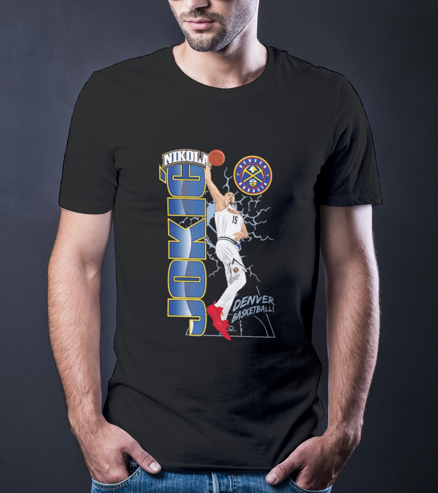 Denver Nuggets Nikola Jokić Basketball Dunk T-Shirt