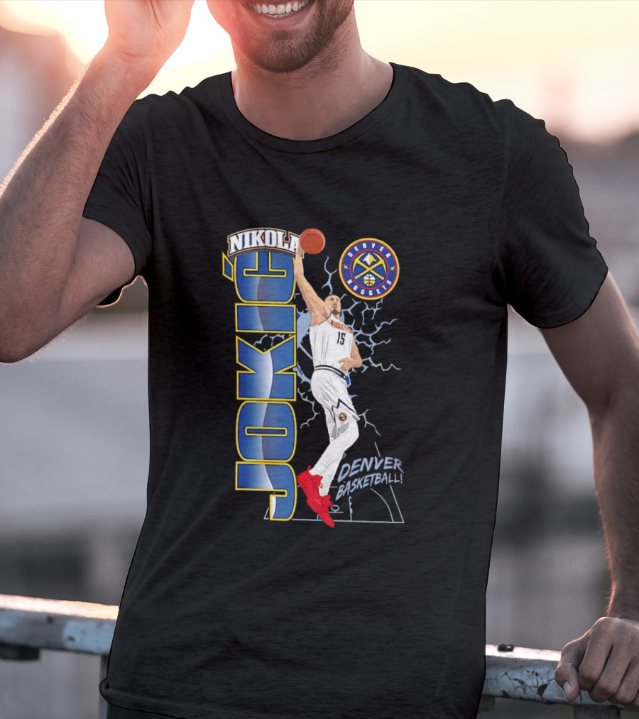 Denver Nuggets Nikola Jokić Basketball Dunk T-Shirt