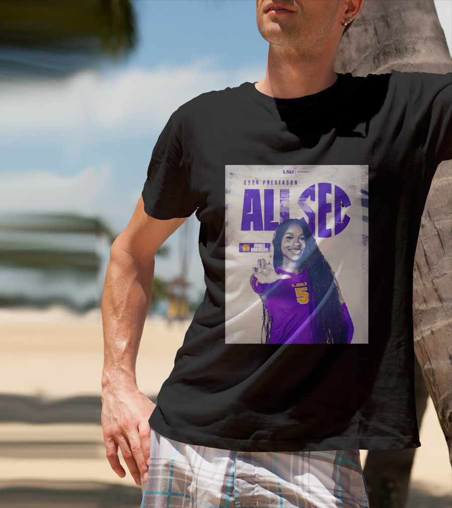 2026 Preseason All SEC Jurnee Robinson LSU Volleyball No 5 T-Shirt
