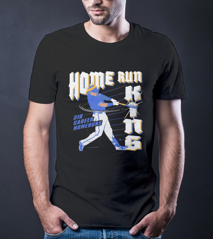 Kansas City Royals Home Run King 318 Career Homeruns Player With Crown T-Shirt