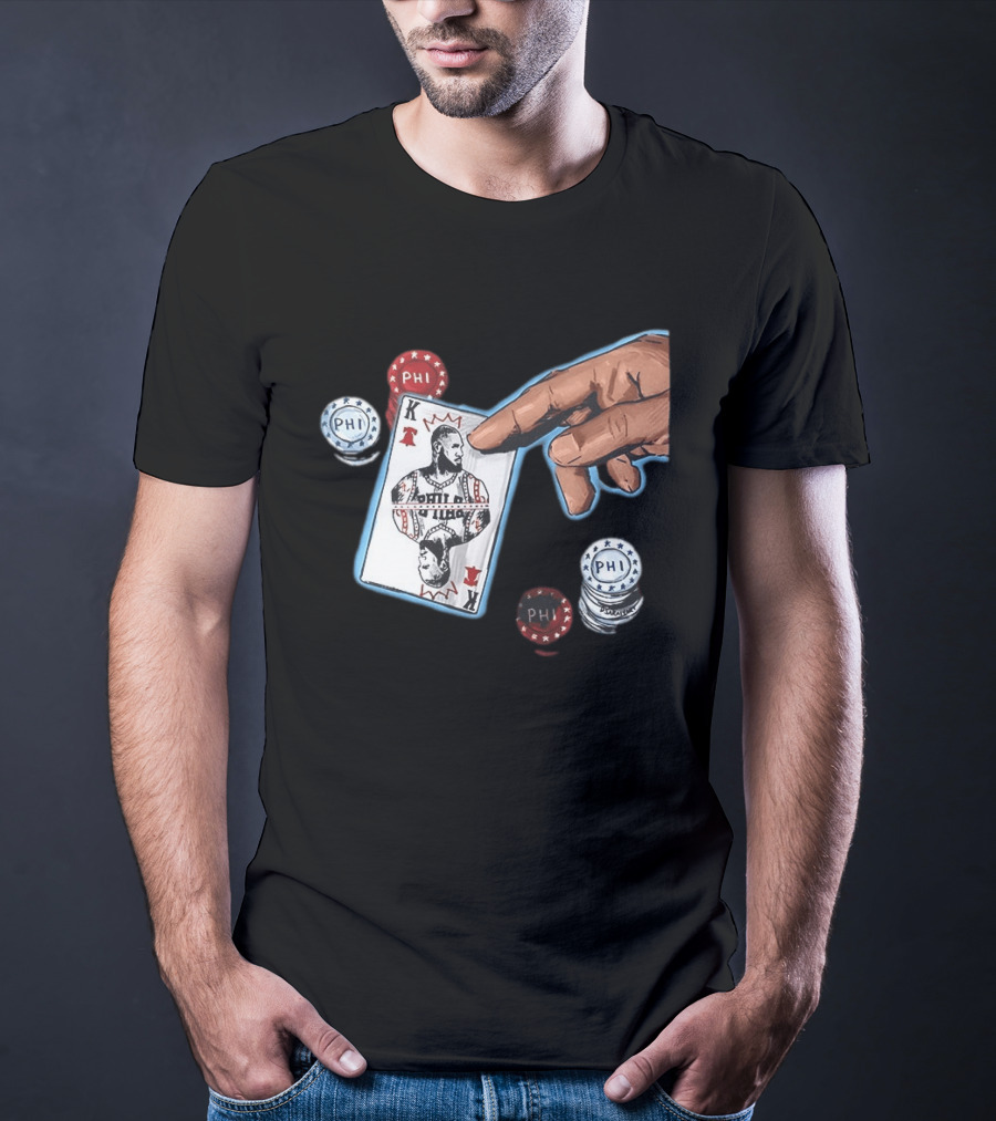 Philadelphia 76ers LeBron James King Playing Card Poker Chip NBA PHI T-Shirt