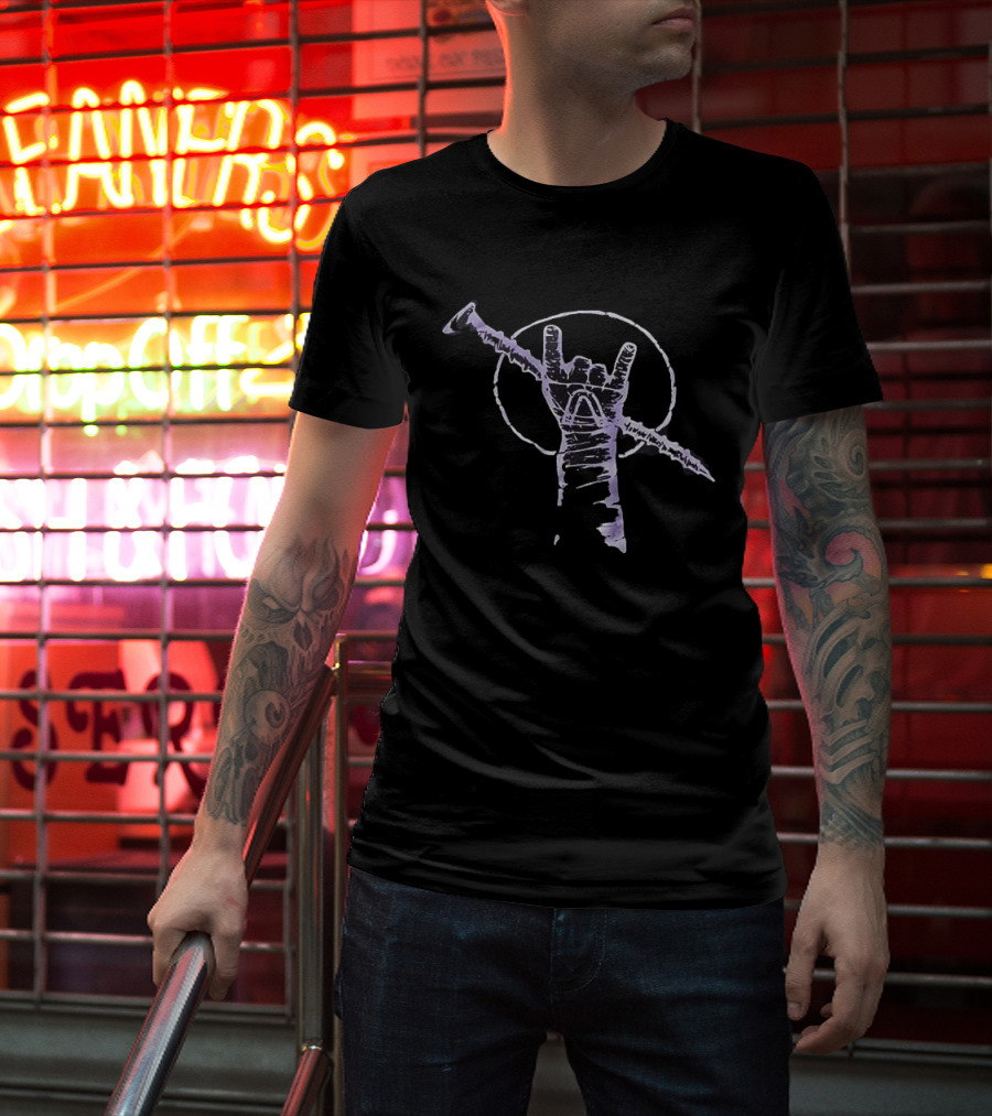 WWE Rock On Real Heels Live Forever Gesture T-Shirt