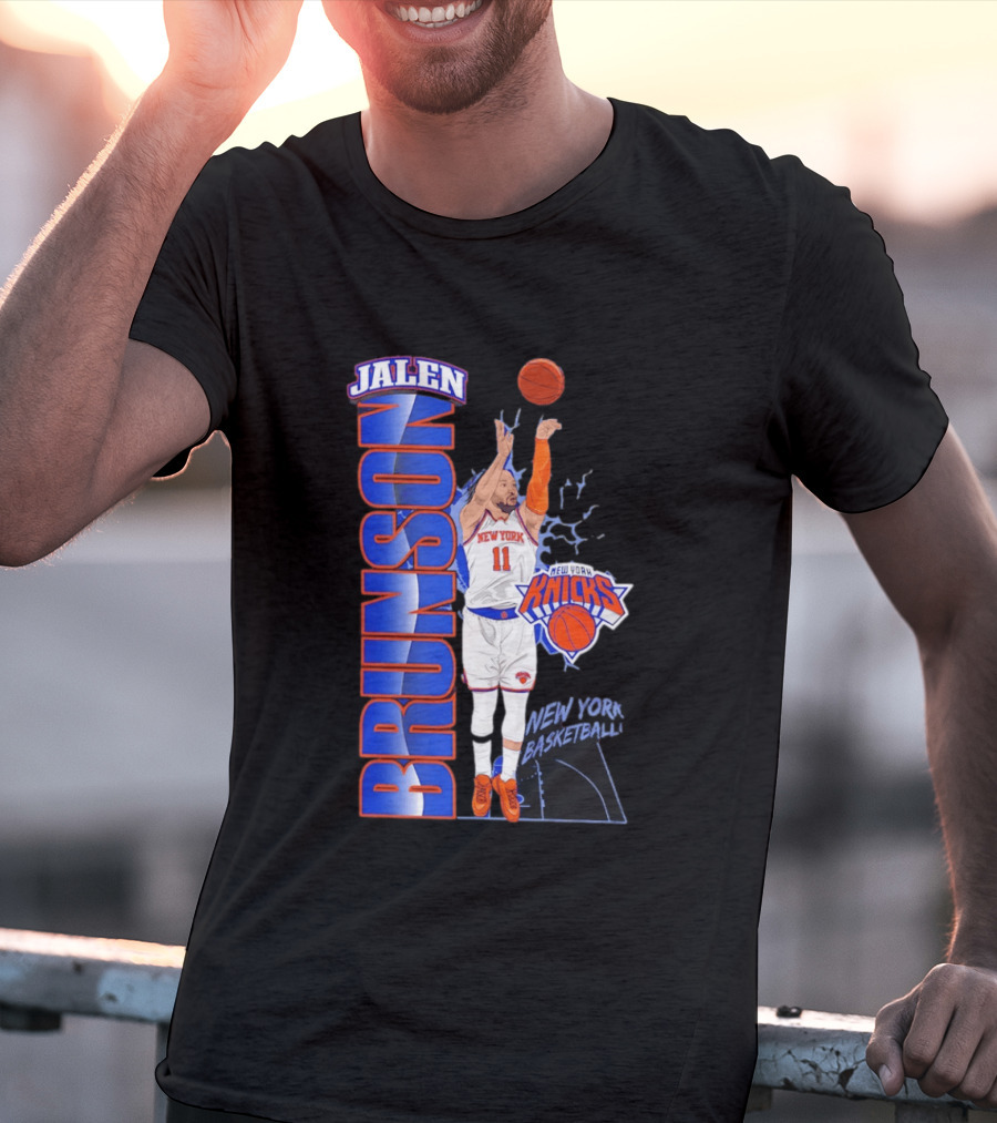 New York Knicks Jalen Brunson Basketball Number 11 T-Shirt