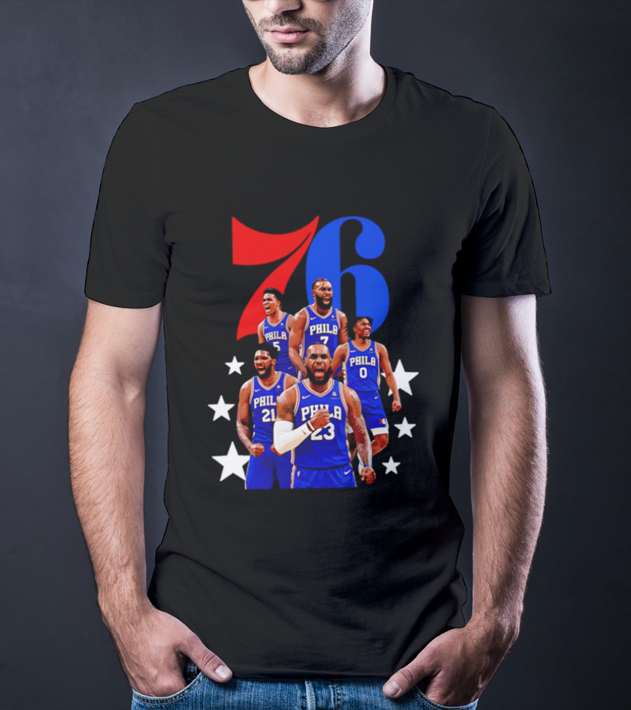 Philadelphia 76ers Players 23 21 7 0 Basketball Team Stars T-Shirt
