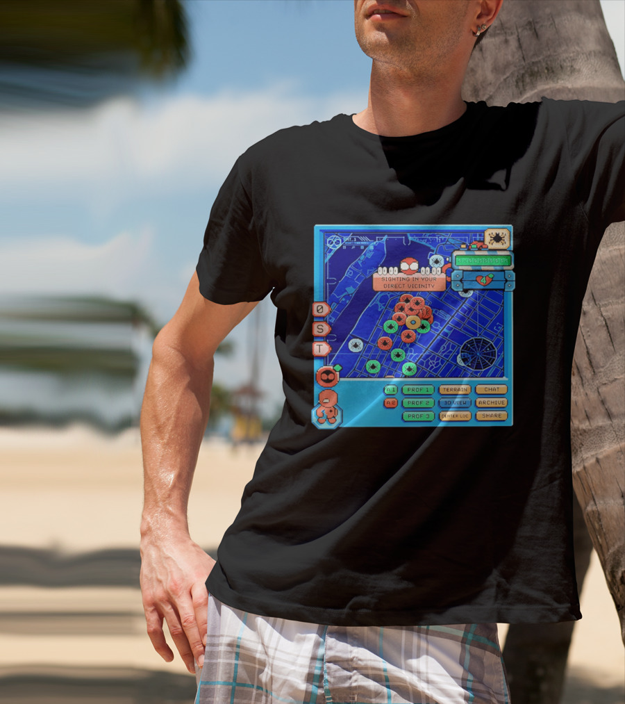 Sighting In Your Direct Vicinity Spider Man Pixel 00.00.00 T-Shirt