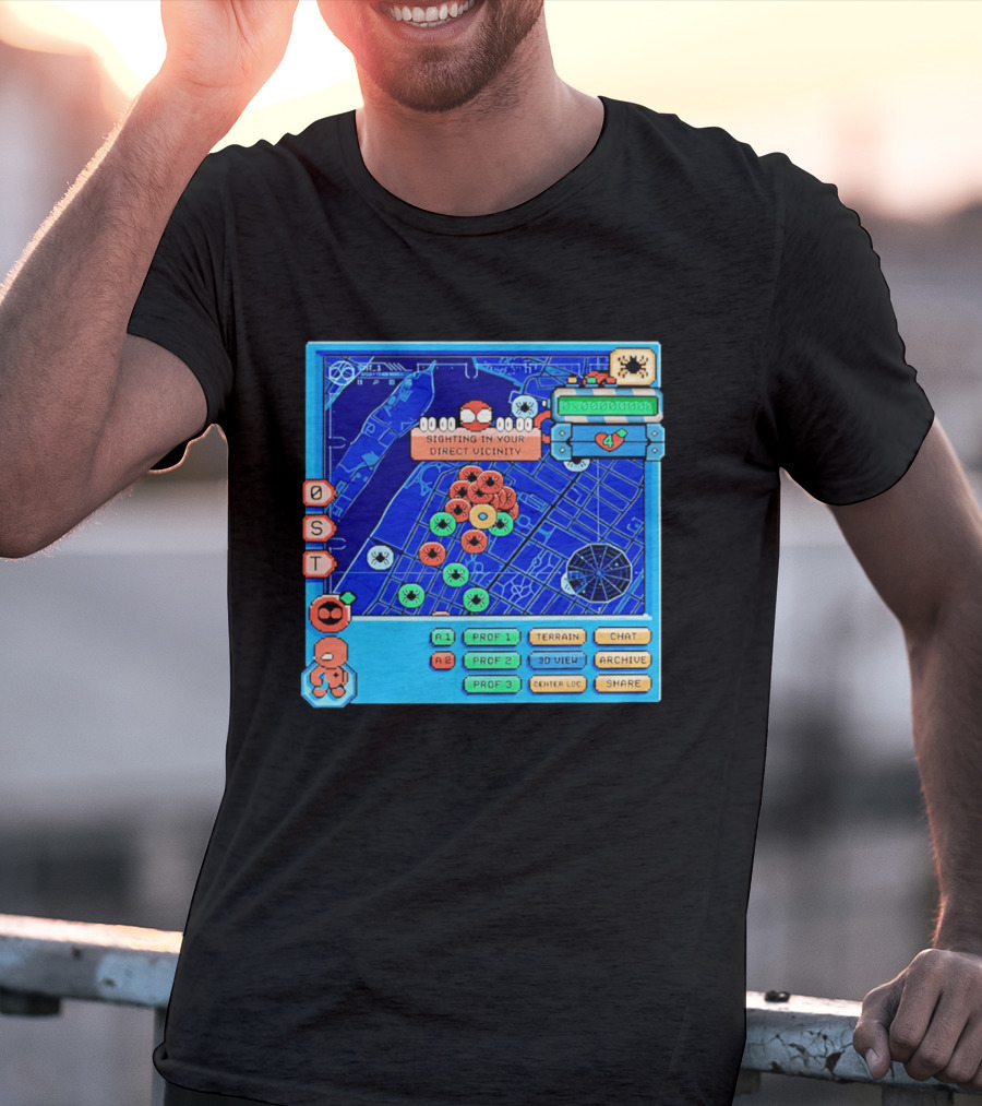 Sighting In Your Direct Vicinity Spider Man Pixel 00.00.00 T-Shirt