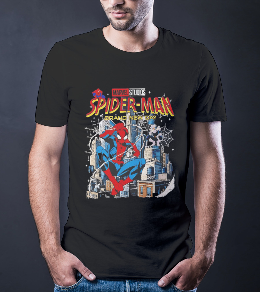 Marvel Studios Spider Man Brand New Day Web Hero City Swing Superhero T-Shirt