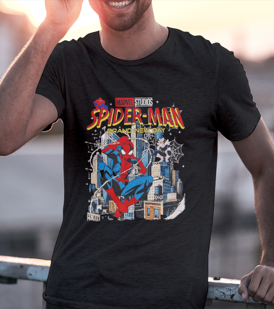 Marvel Studios Spider Man Brand New Day Web Hero City Swing Superhero T-Shirt
