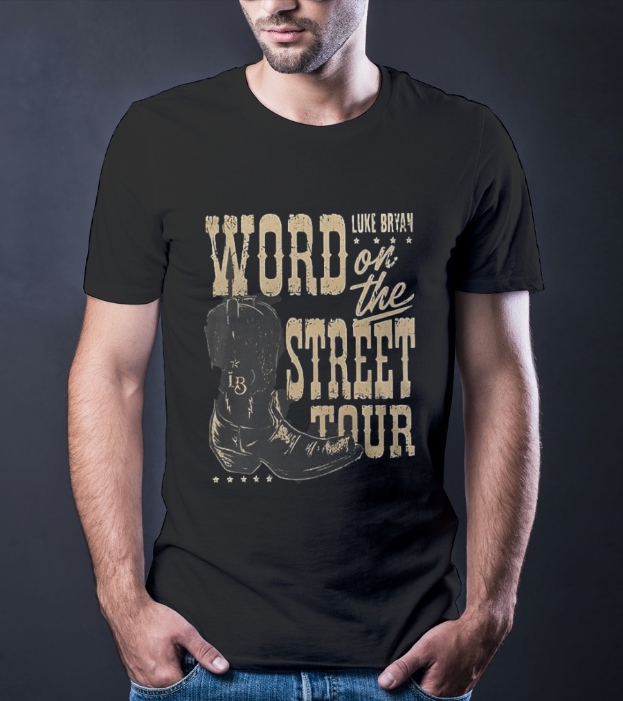 Luke Bryan Word On The Street Tour LB Boot T-Shirt