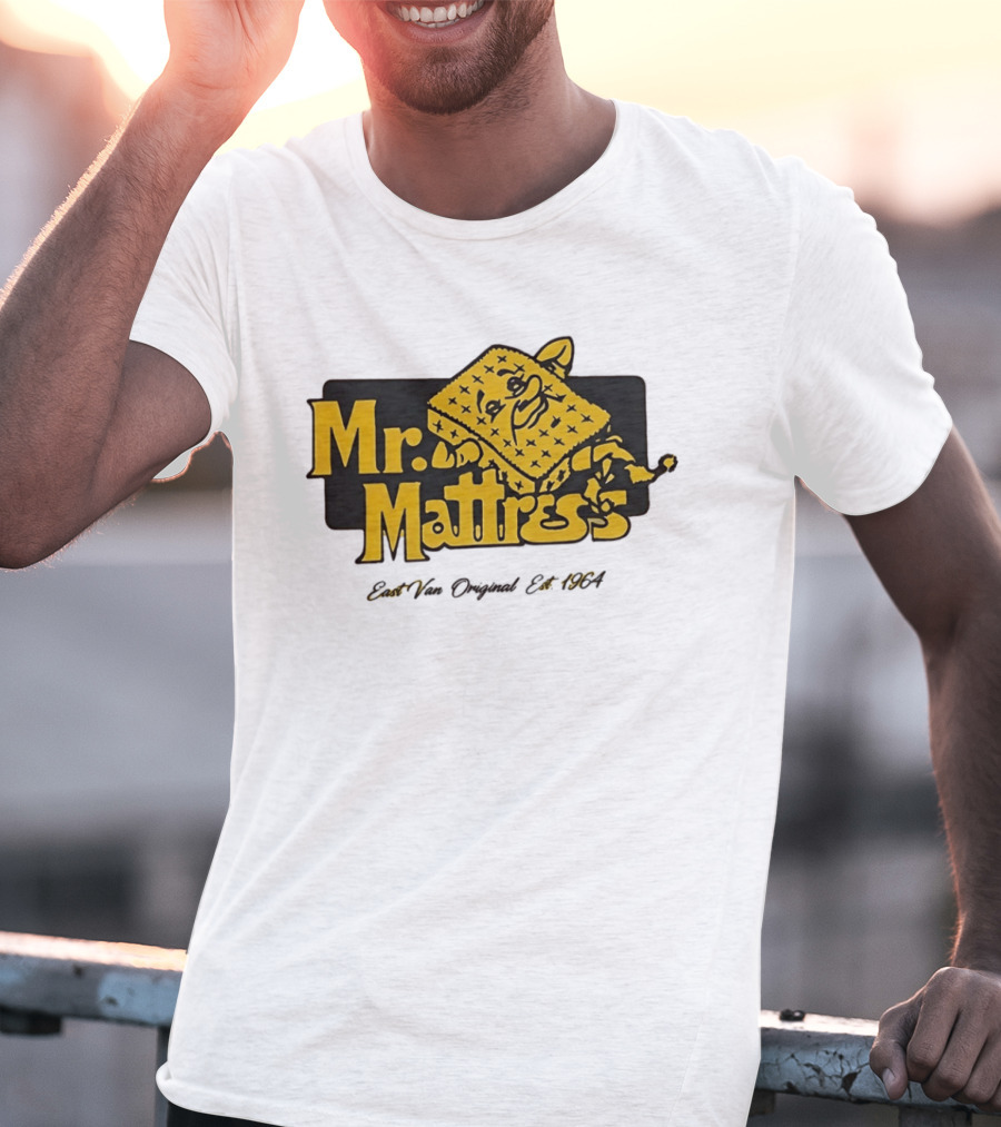 Mr Mattress East Van Original Est 1971 Flippable GOLD T-Shirt