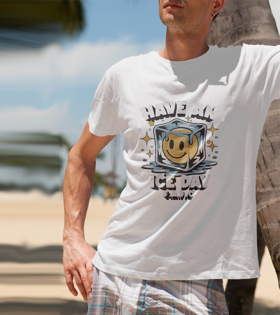 Have An Ice Day Smiley Face FAFO Humor T-Shirt