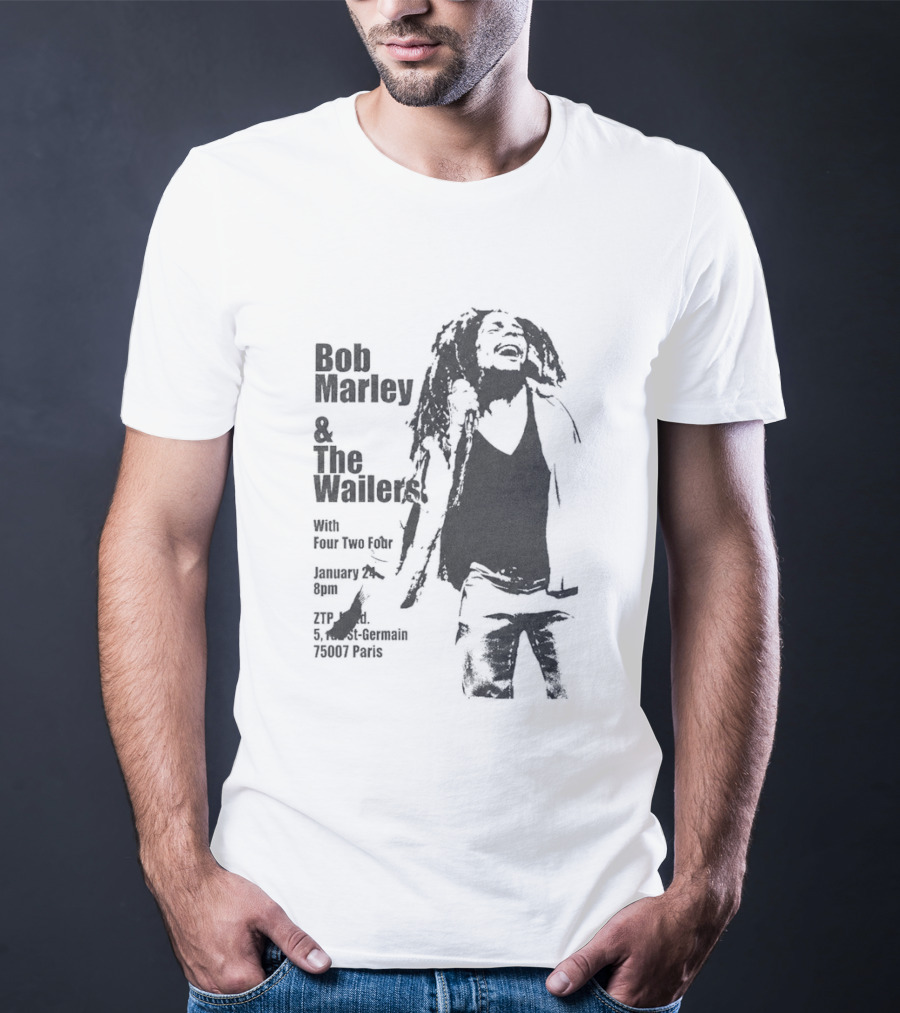 Bob Marley And The Wailers Hurricane Wisdom Kingston Jamaica Performance T-Shirt