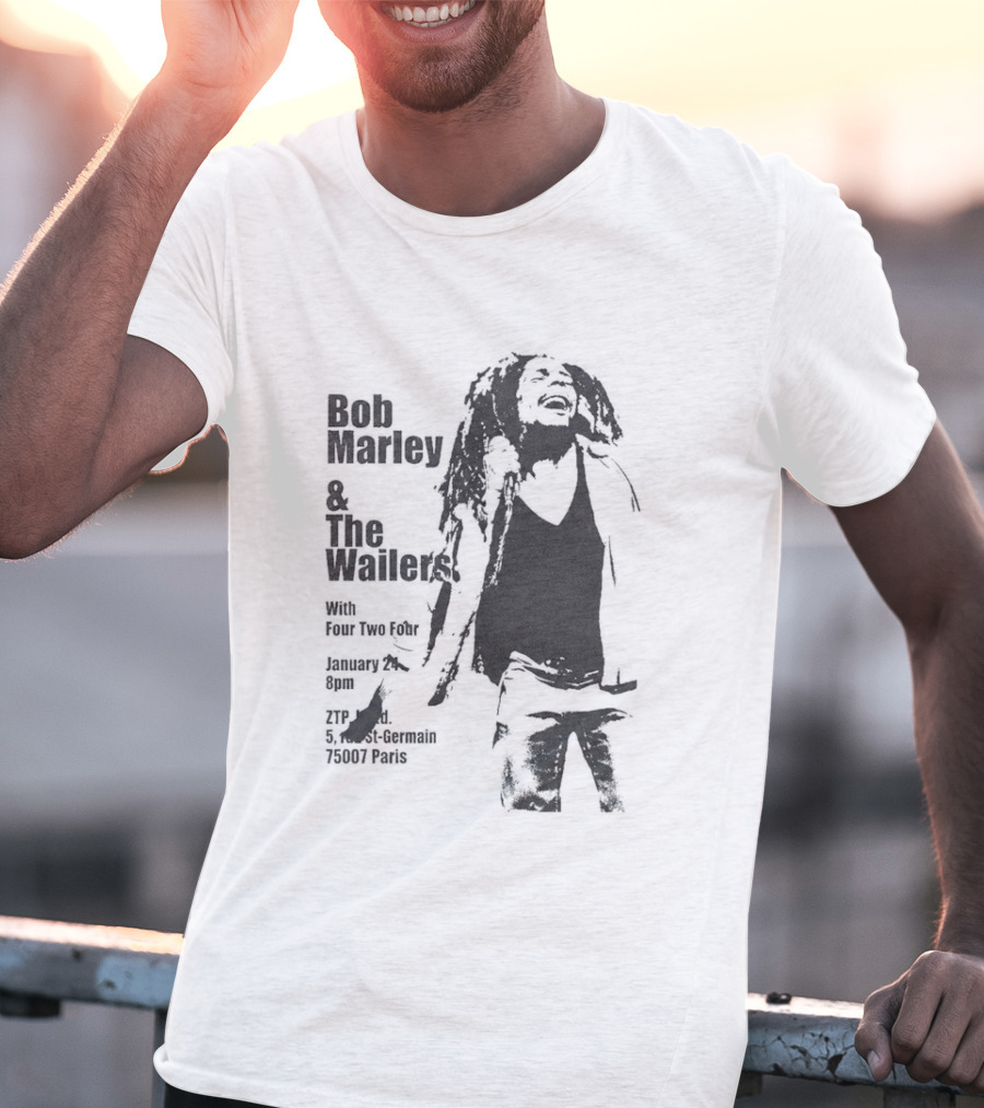 Bob Marley And The Wailers Hurricane Wisdom Kingston Jamaica Performance T-Shirt