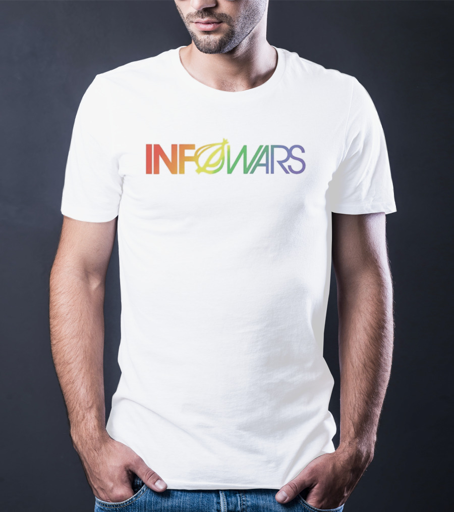 Infowars Alex Jones News Media Rainbow T-Shirt