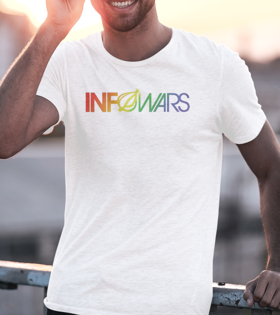 Infowars Alex Jones News Media Rainbow T-Shirt