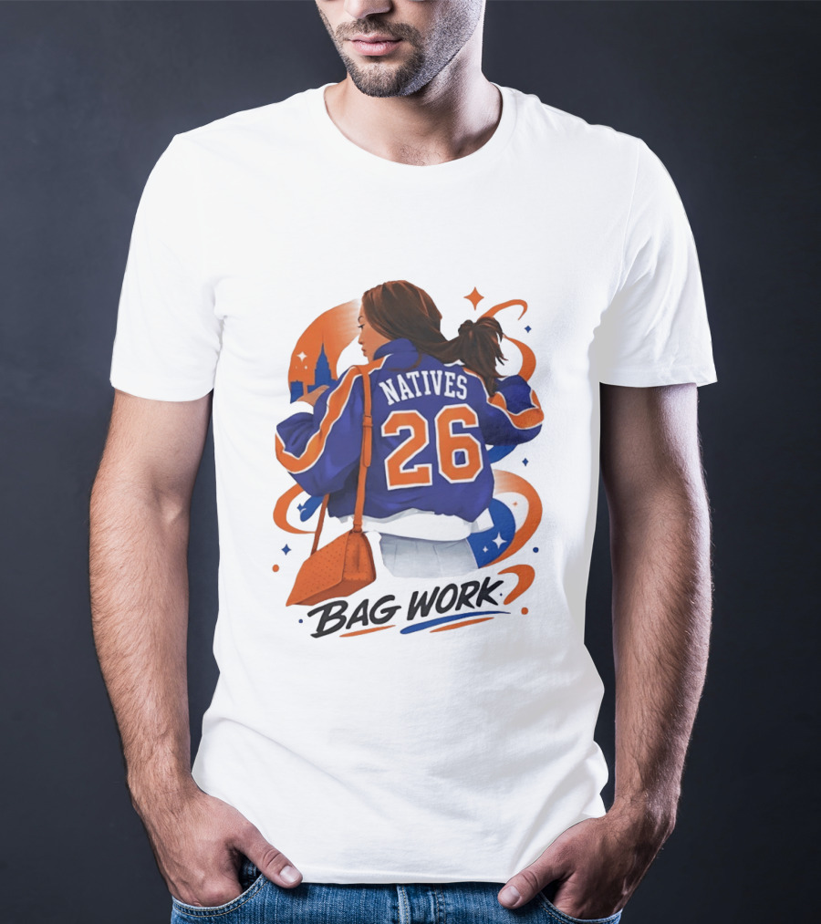 Jordyn Natives 26 Bag Work New York Knicks T-Shirt