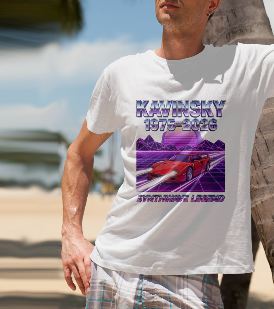 Kavinsky 1975 2026 Synthwave Legend Vaporwave Retro Car Aesthetic T-Shirt