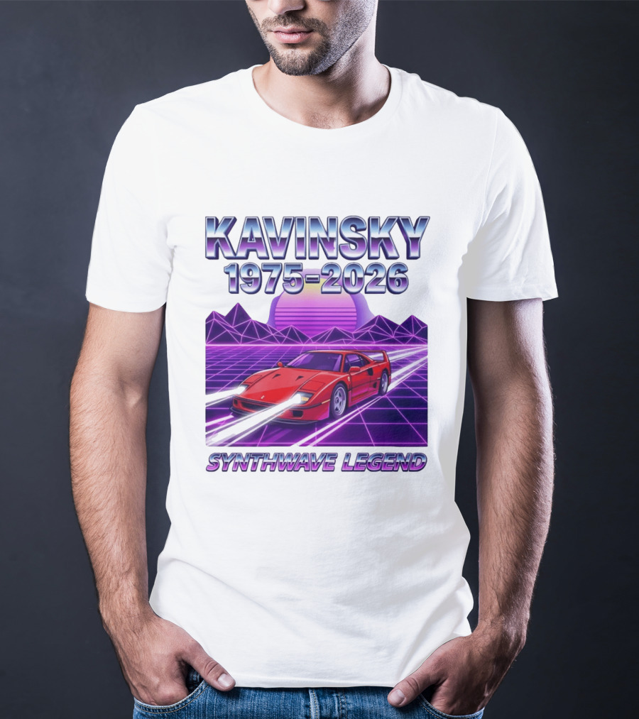 Kavinsky 1975 2026 Synthwave Legend Vaporwave Retro Car Aesthetic T-Shirt